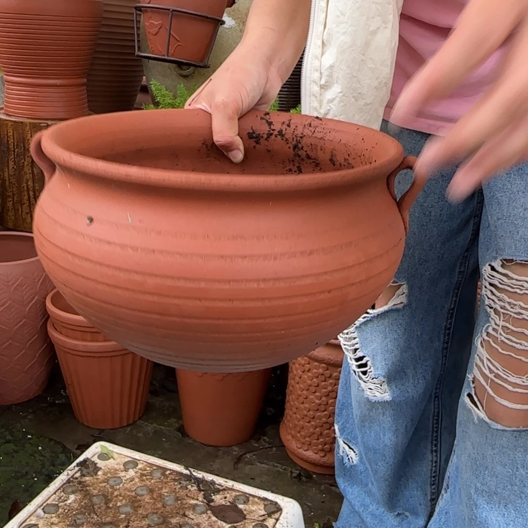 紫砂花盆口26高17宜兴紫砂