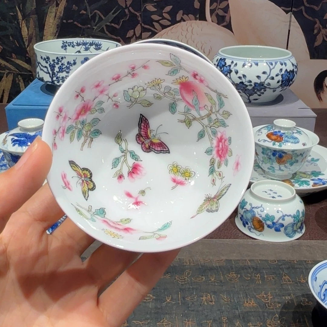 瓷片柳*手工手绘陶瓷茶具