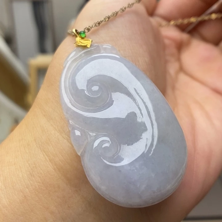 【闪购商品】颈饰18K金镶嵌翡翠15