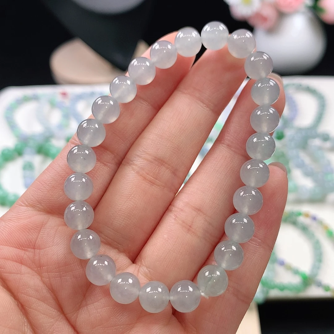翡翠未镶嵌手链7.3mm