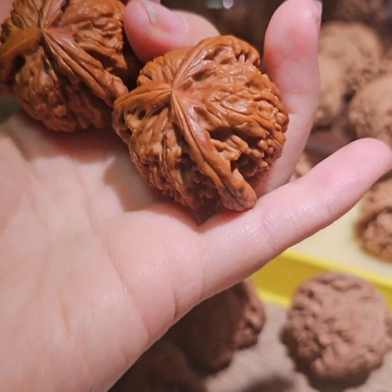 吊坠文玩核桃40精修工艺三楞