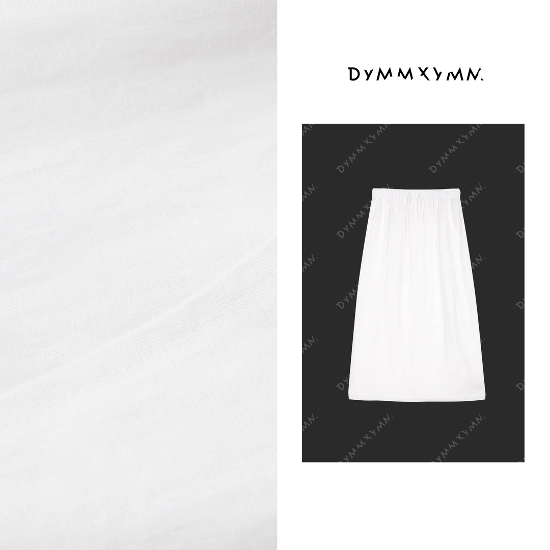 【DYMMXYMM】-春夏极简风百搭休闲亚麻H版前系带半裙-5SSK9259