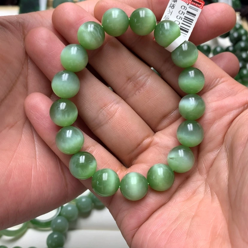 【闪购商品】未镶嵌手链和田玉（碧玉）