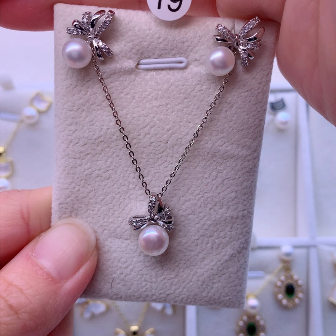 淡水珍珠耳饰合金