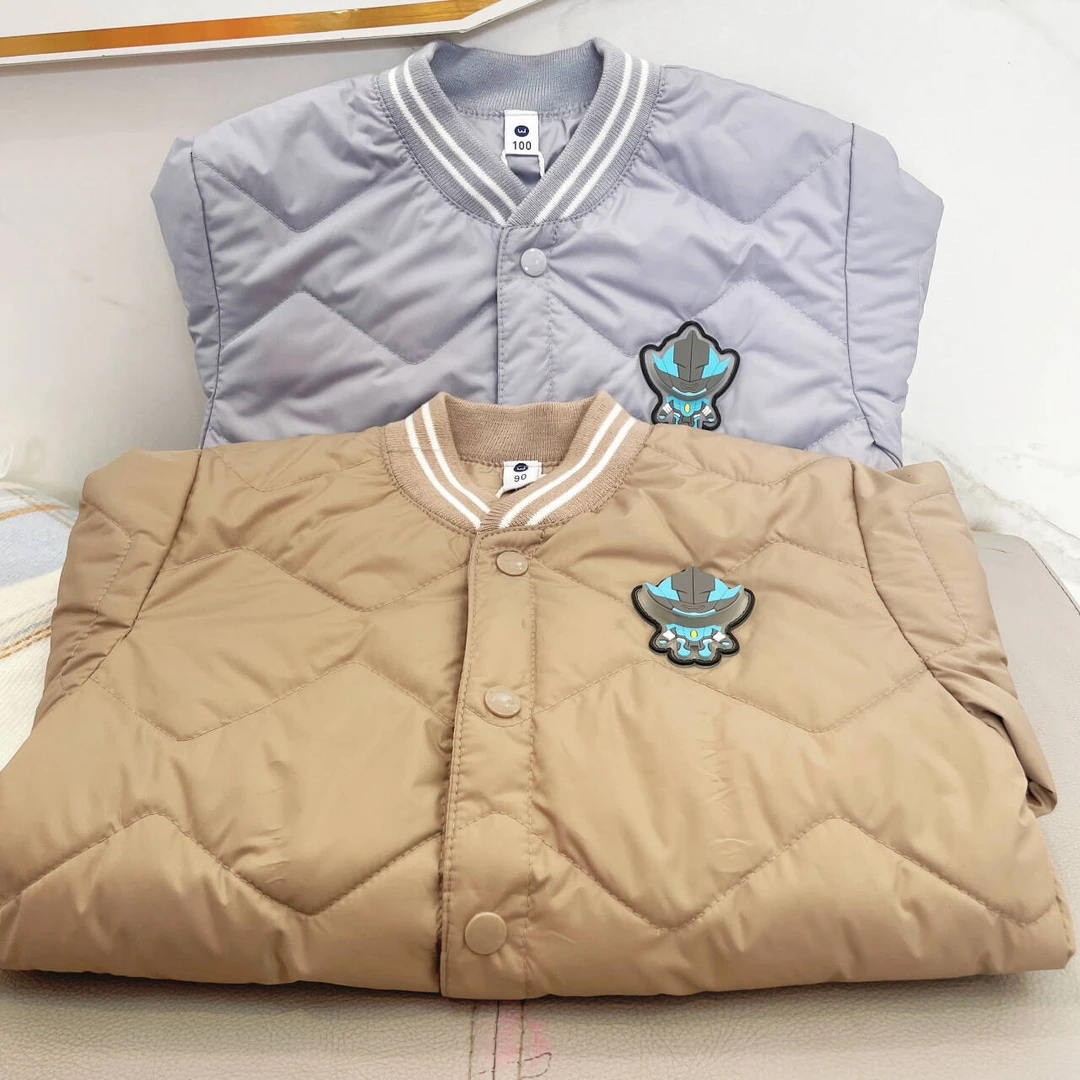 奥特曼男童休闲卡通时尚羽绒保暖服亮灯轻薄款室内可穿儿童外套