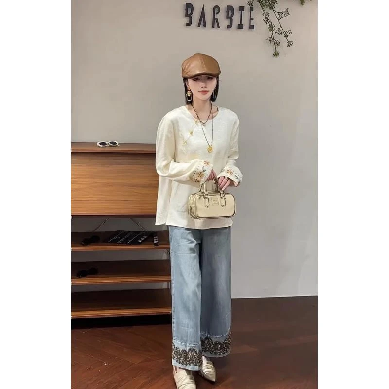 【铃铛衫】网红时尚休闲百搭复古单宽松秋季潮流上衣小衫69913