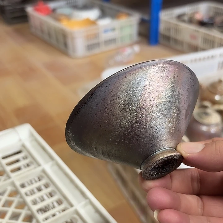 柴烧斗笠杯 微瑕  柴烧清仓福利