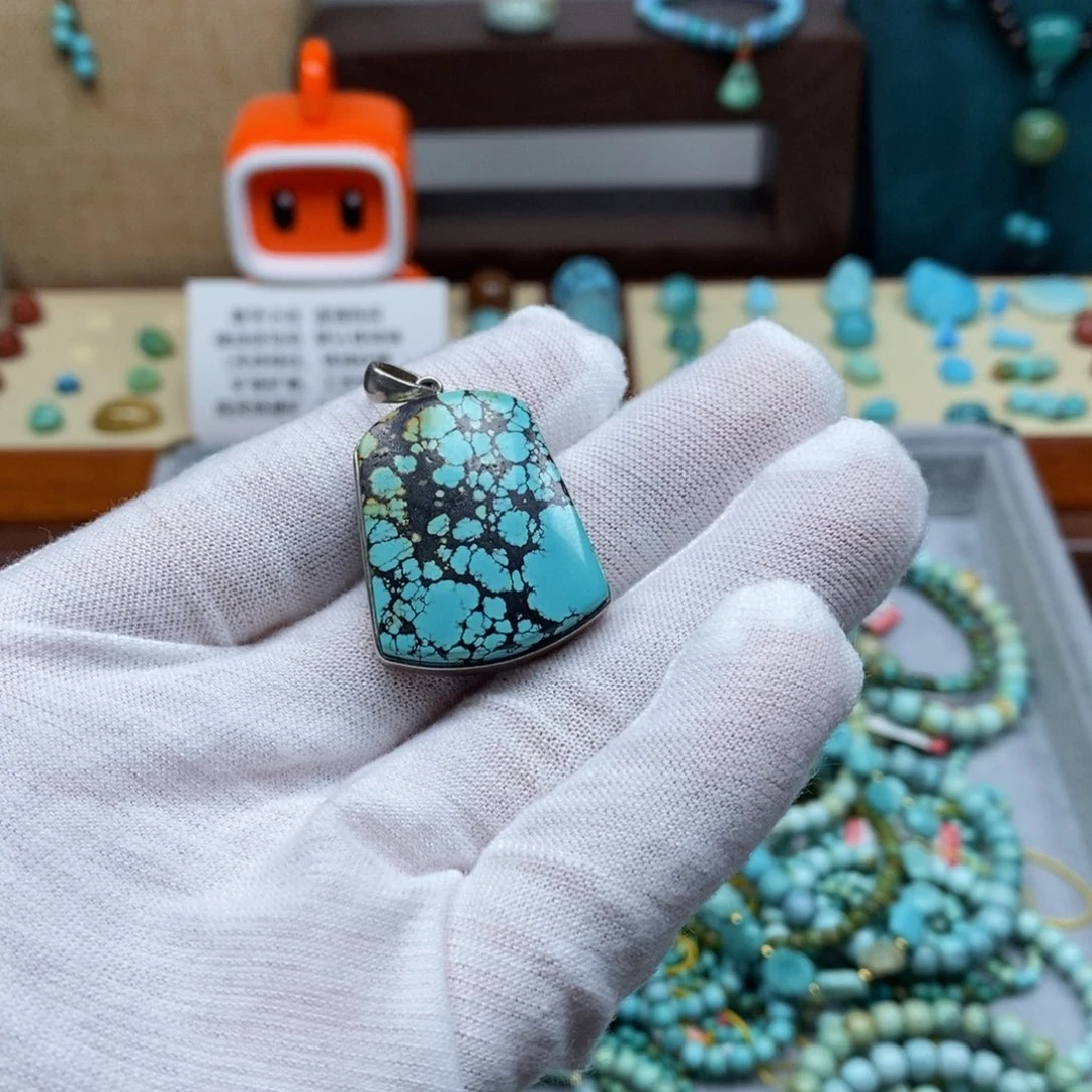 银S925镶嵌绿松石配饰