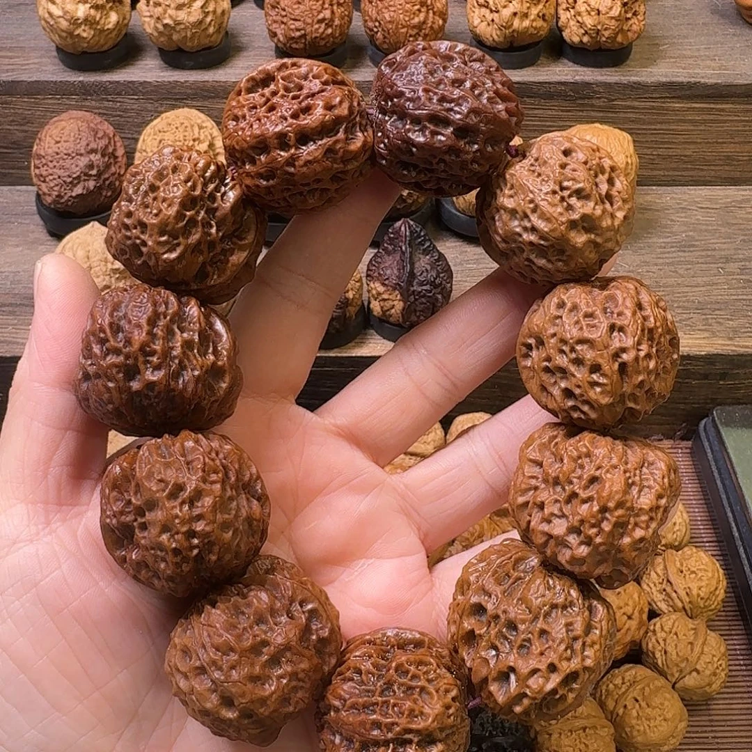 吊坠文玩核桃42彩珊手持38尺寸