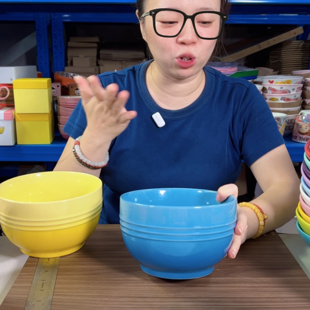 陶瓷轻虹海军蓝面碗