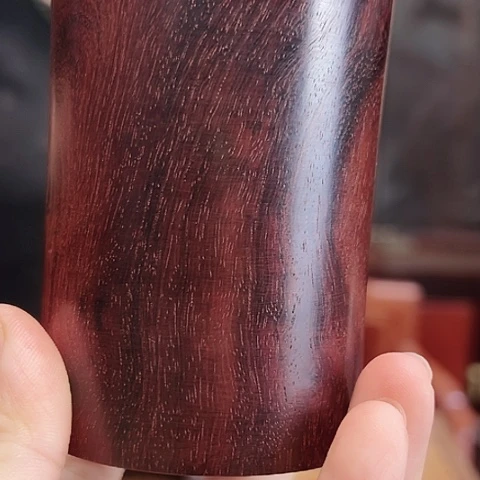 檀香紫檀（小叶紫檀）素笔筒7×9.8