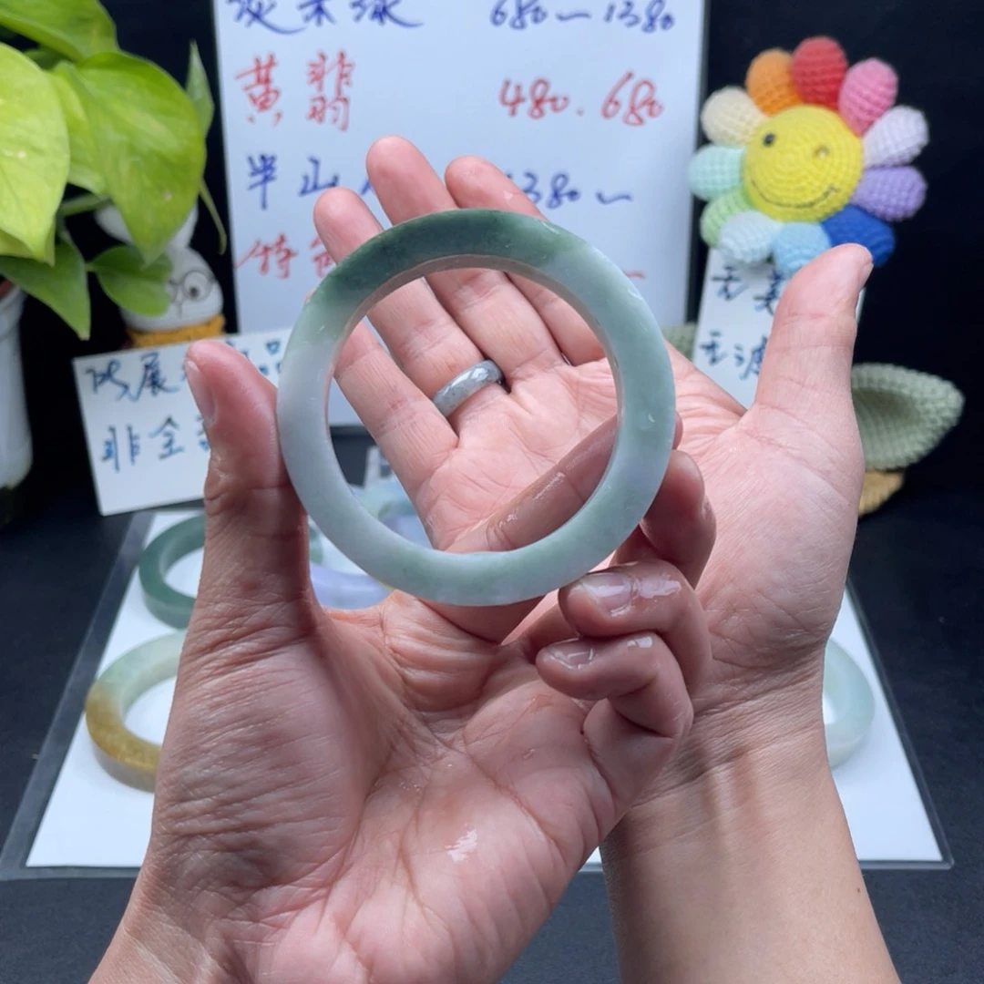 【闪购商品】定制翡翠57-59正圈未镶嵌手镯