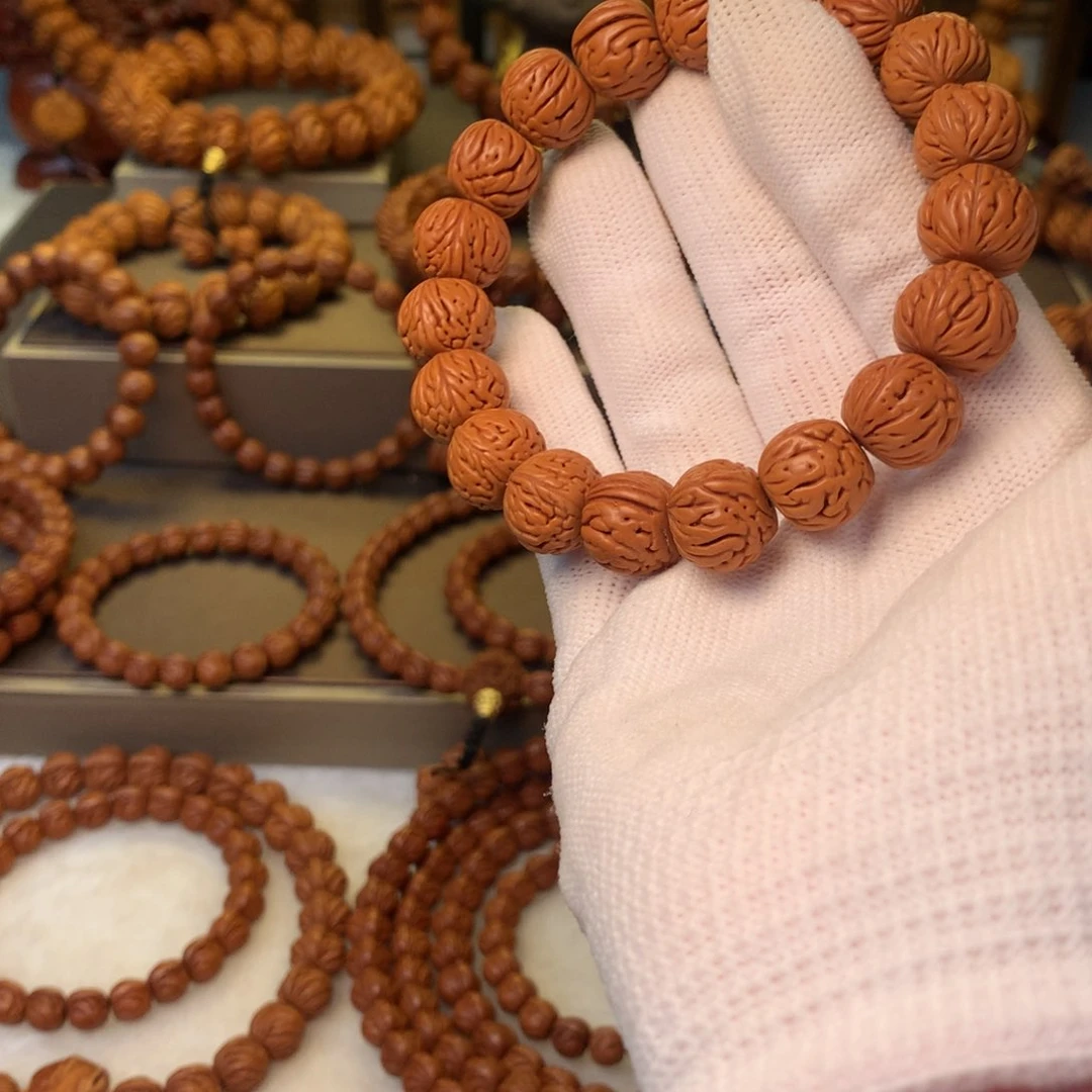 桃核手串秦岭龙纹