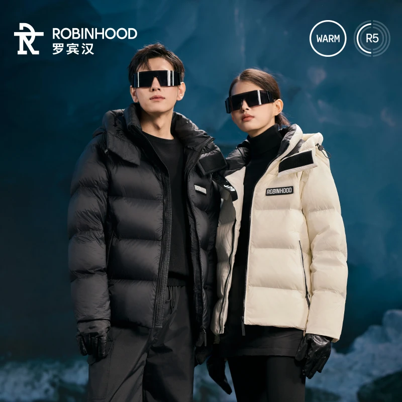 罗宾汉功能科技六防情侣款冬季短款羽绒服-R033Y5136