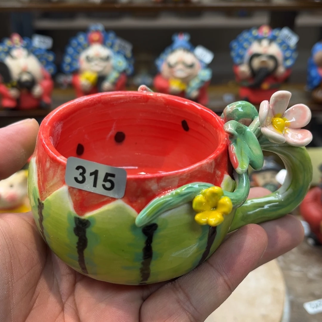 摆件纯手工抽象陶瓷摆件315