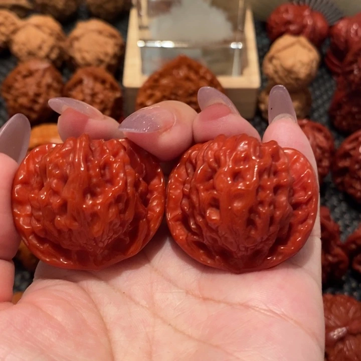 文玩核桃吊坠38超玉化粗筋盘山0169