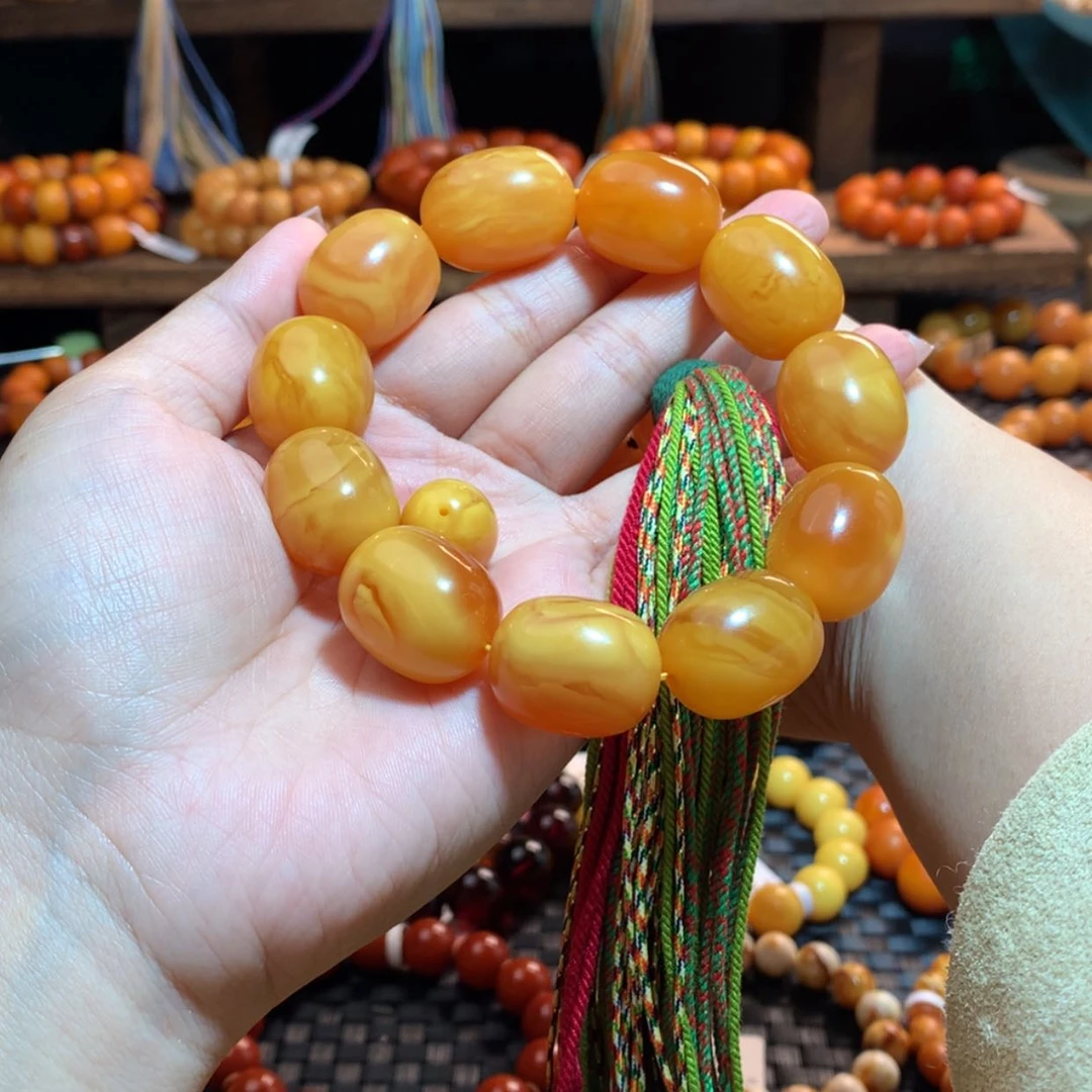 【闪购商品】手串蜜蜡未镶嵌开*蜜蜡手串定制