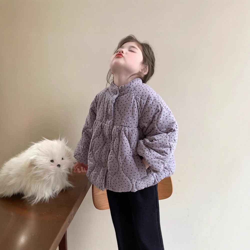 韩系女童加厚棉服外套秋冬装2025新款女宝宝森系棉衣儿童加绒棉袄
