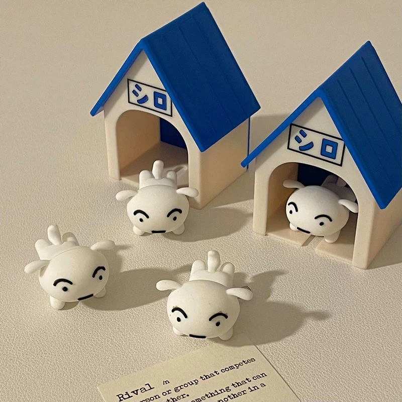 小白回家钥匙挂架钥匙扣狗窝蜡笔小新小房子挂件创意卡通防丢神器