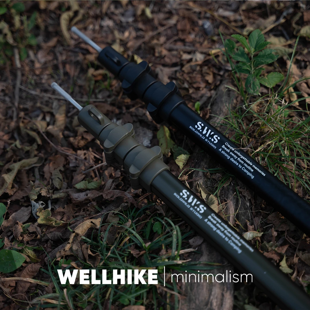 WELLHIKE户外SWS晨露伸缩天幕杆门厅露营帐篷2.5m加粗加长支撑杆