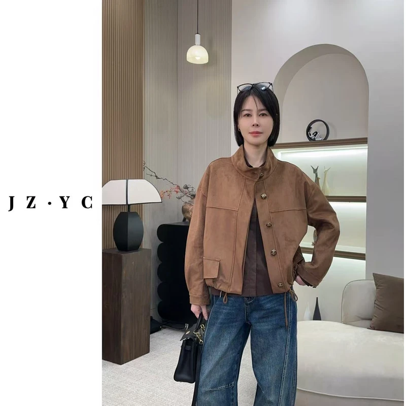 【洁子推荐】2025秋季新款257971韩版立领绒感休闲外套JZYC