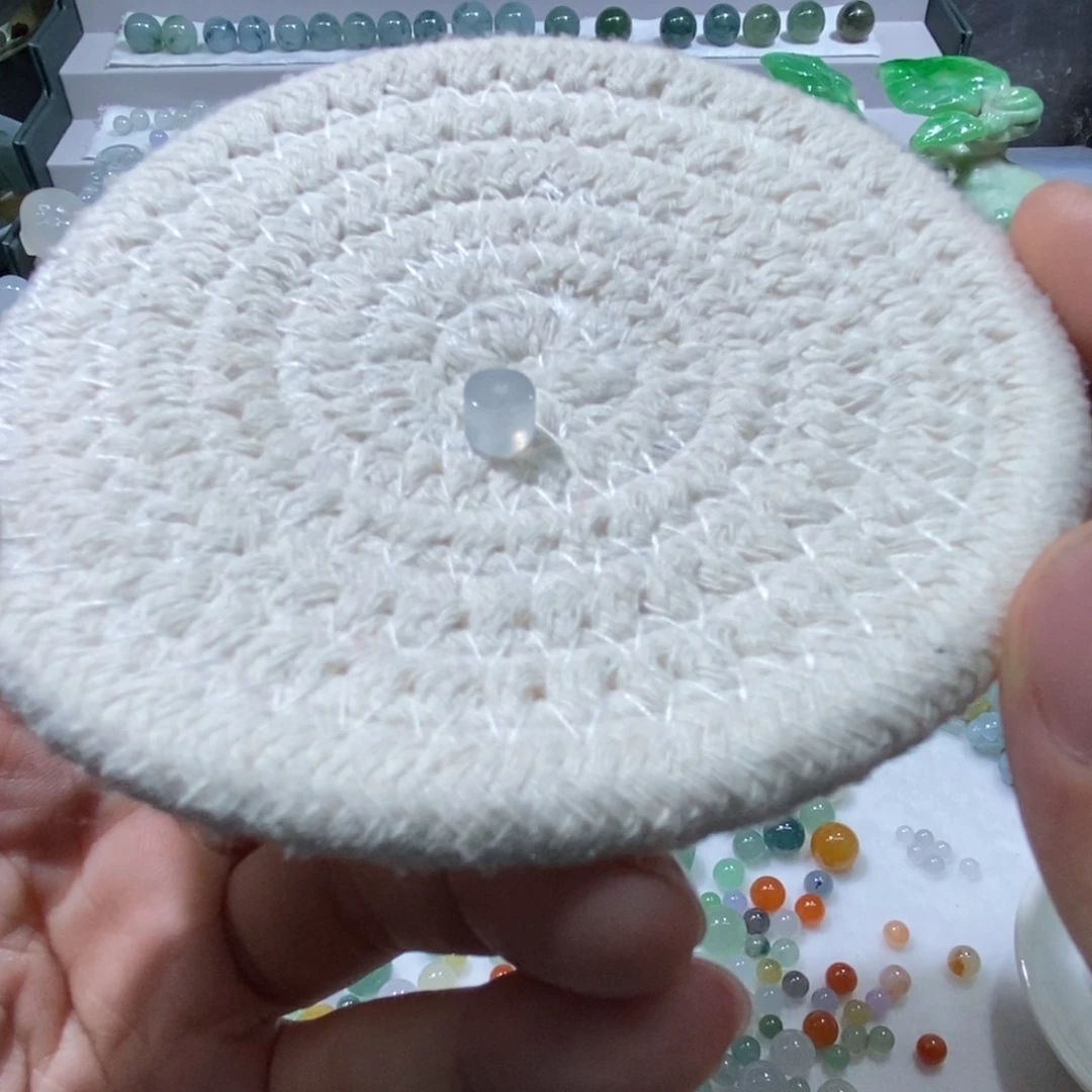 翡翠散珠翡翠白冰桶珠