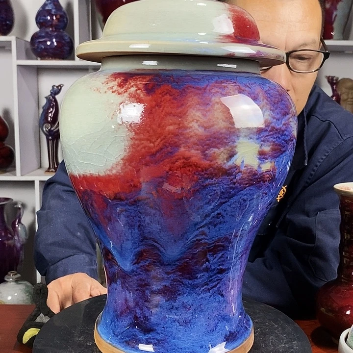 陈***玉瓷片尚峰钧窑作品摆件