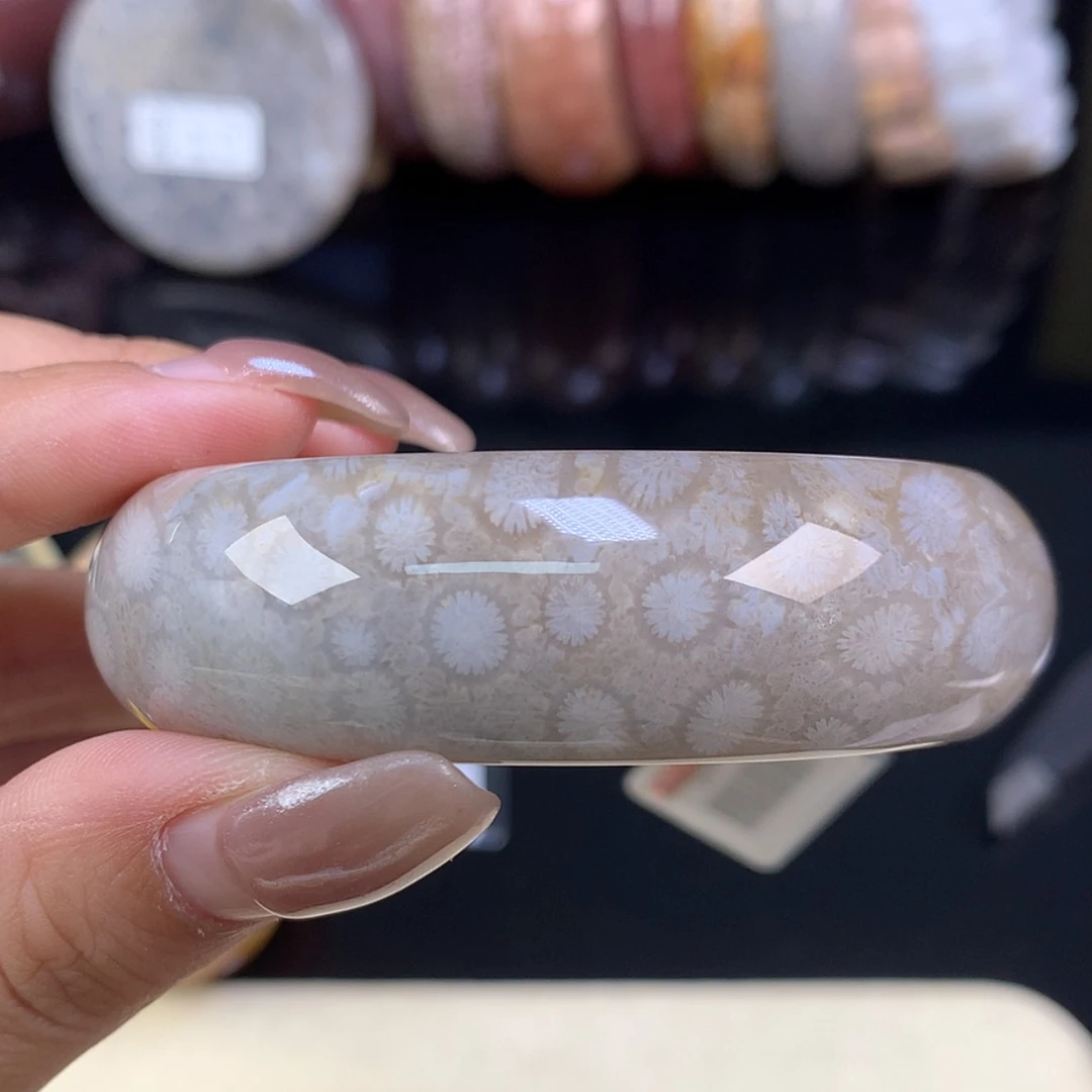 【闪购商品】颈饰未镶嵌硅化珊瑚（珊瑚玉）福利手镯52.7（49号）