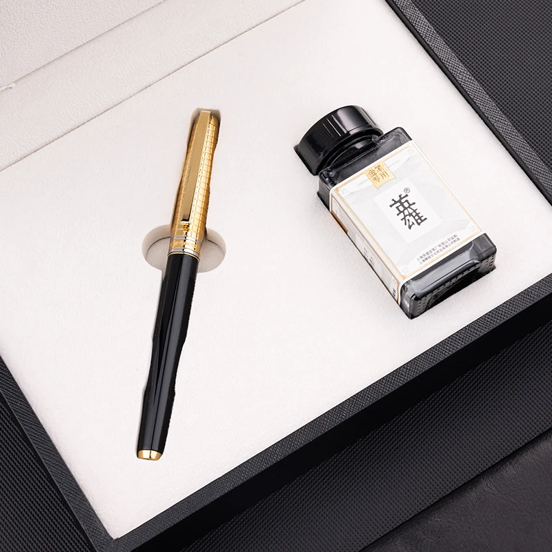 HERO/英雄H901金笔14k成人商务办公书法明尖送礼礼盒免费定制刻字