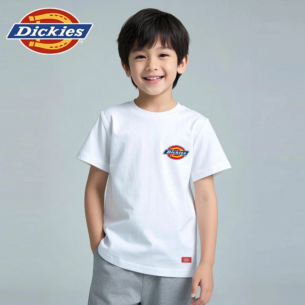 Dickies童装儿童短袖t恤夏季男童纯棉宽松半袖小男孩潮牌夏装上衣