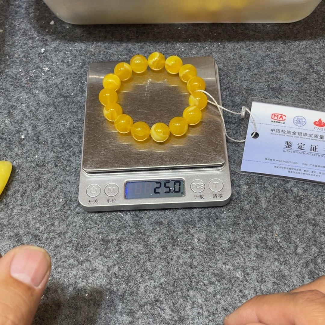 琥珀未镶嵌手链0000