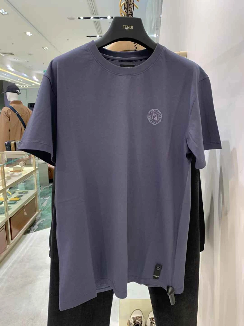 未使用 FENDI/芬迪 男士男款运动蓝色户外休闲速干圆领