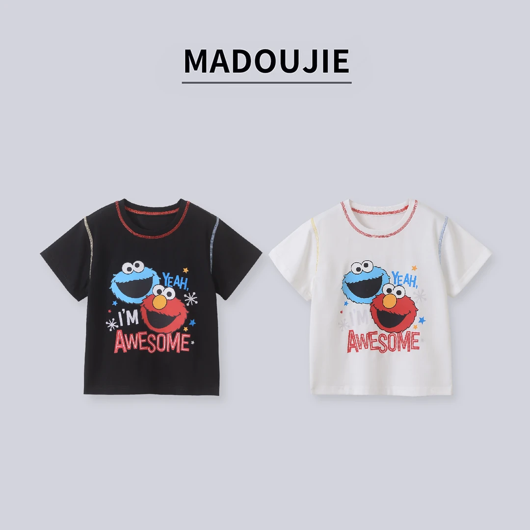 ZMJ【运动风T恤】男童女童T恤2025新款运动T恤MD197