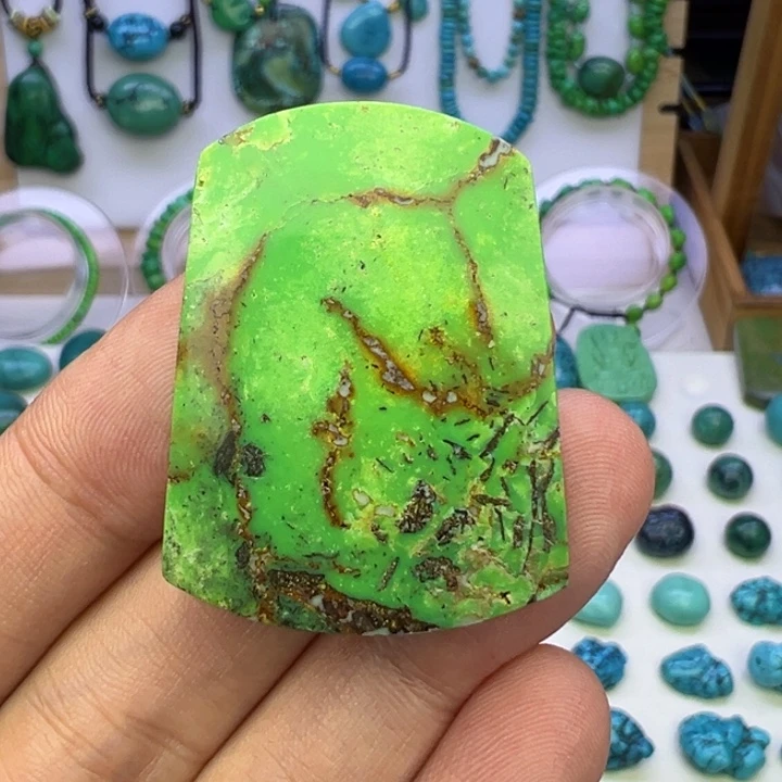 菜籽绿水草纹无事牌