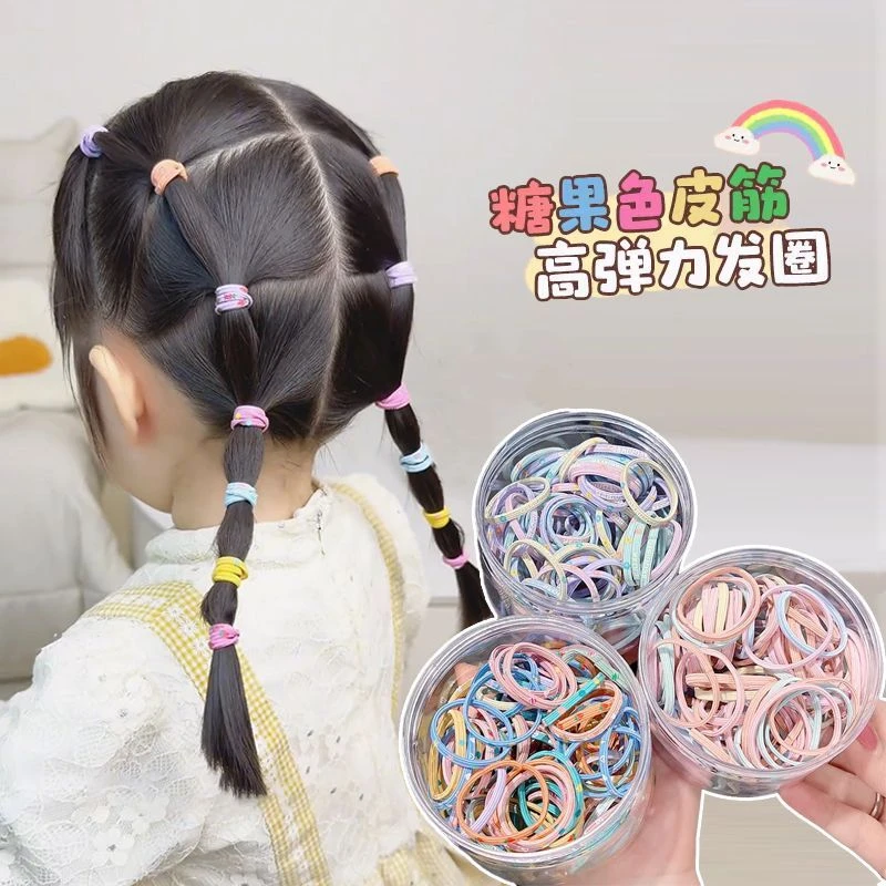 【梦蜜】儿童发圈宝宝不伤发皮筋小中大童头绳高弹宽扁皮筋不变形绳