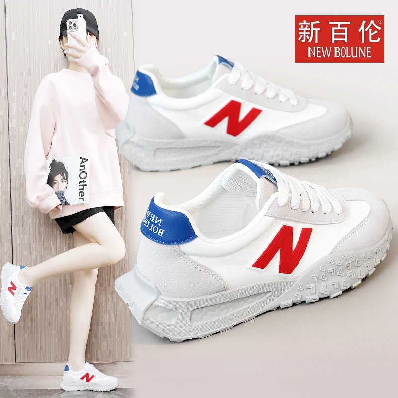 NEW BOLUNE/新百伦厚底德训鞋女鞋N休闲夏季小白鞋跑步阿甘运动鞋
