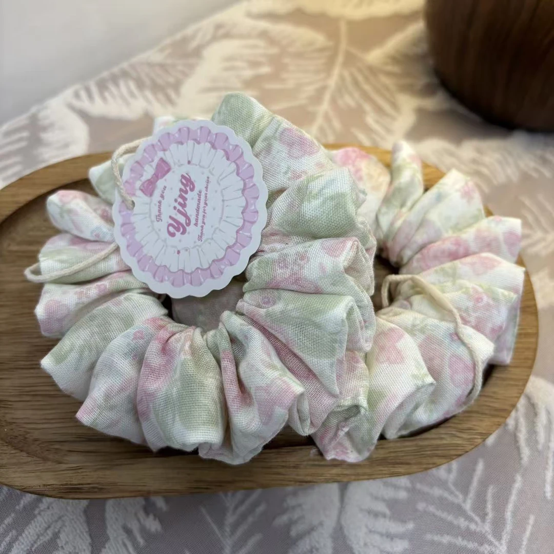 春夏款花仙子肠圈发饰双层面纱款发饰发圈