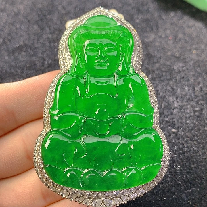 【闪购商品】翡翠颈饰18K金镶嵌翡翠