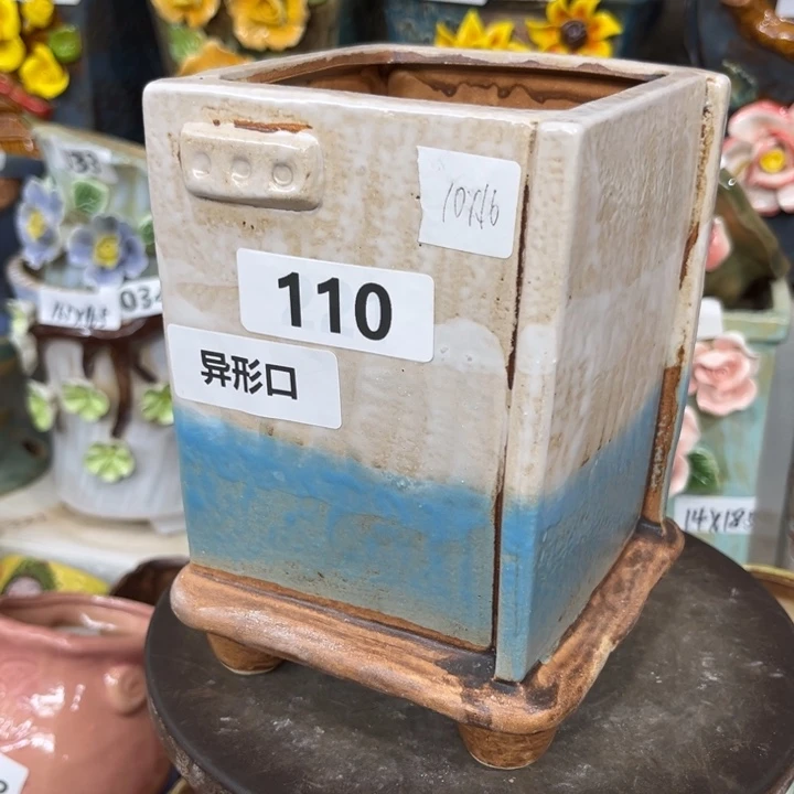 紫砂花盆粗陶材质多肉花盆