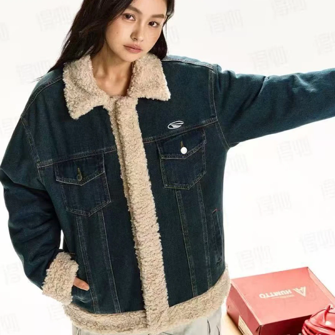 老六家牛仔棉服夹克外套