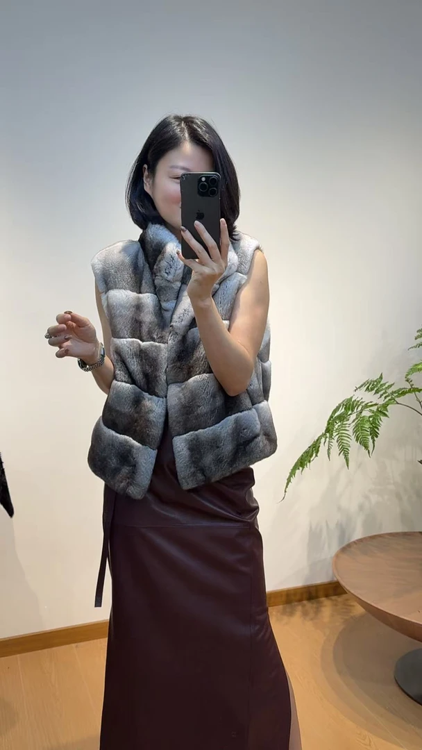 TANTAN 百搭显瘦气质宽松长款马夹2724