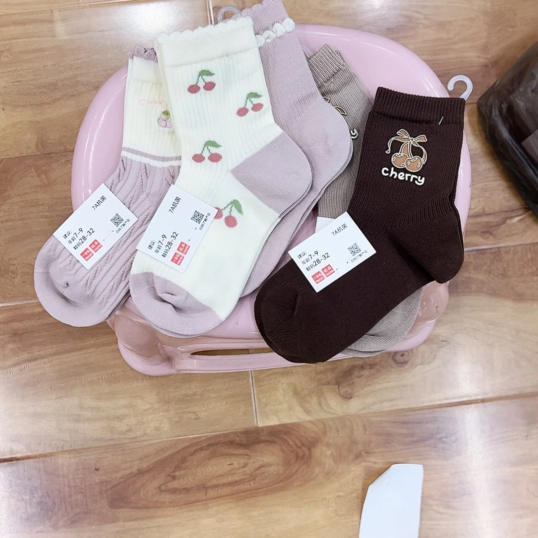 长绒棉儿童百棉袜子10双