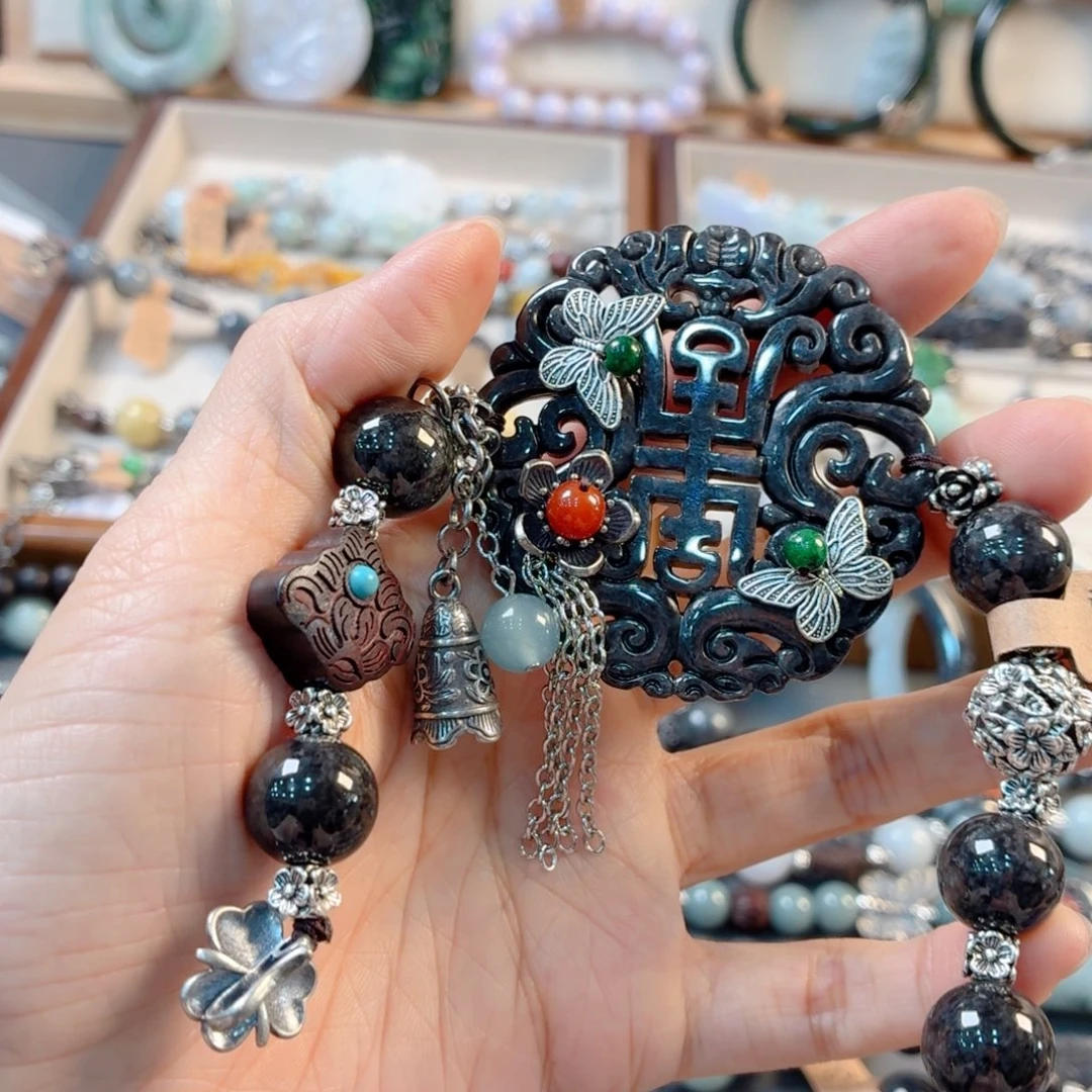 L***）翡翠未镶嵌颈饰手串