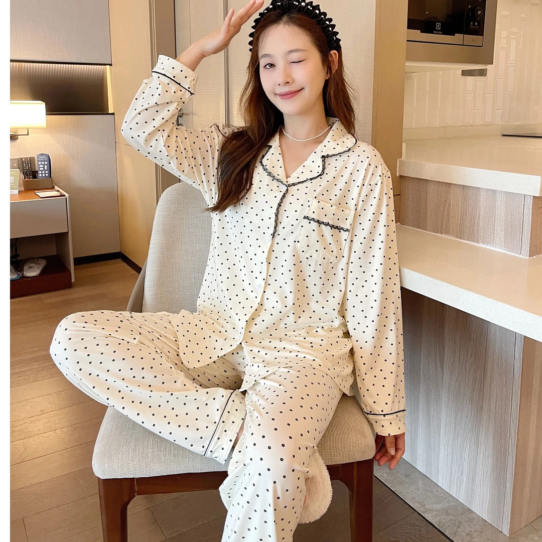 2025春秋新款长袖长裤开衫韩版卡通少女甜美休闲舒适家居服