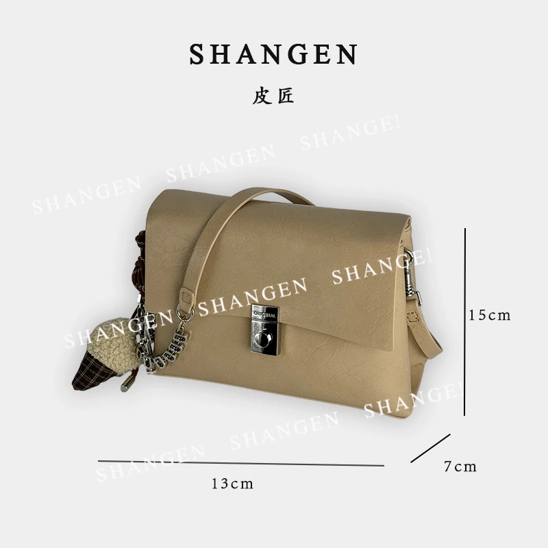 【母亲节礼物】QYX-9806-沙砾色-轻奢时尚女士新款单肩斜挎包