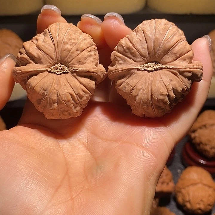 文玩核桃把件43全品凹底南瓜墩