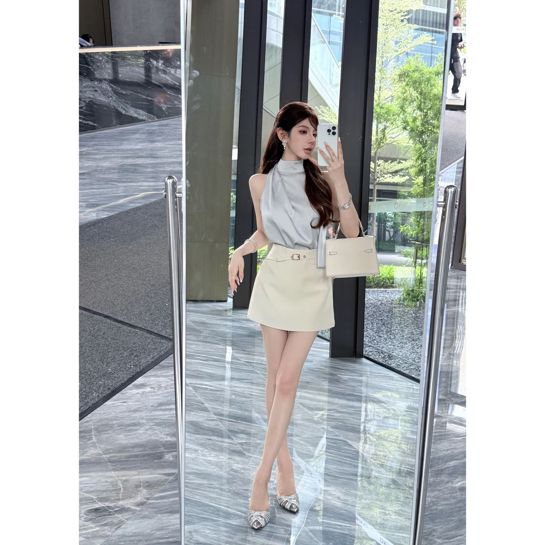 粉红PINK丨“显高公式”设计感显瘦中高腰包臀半身裙LWJ24C3Q1479