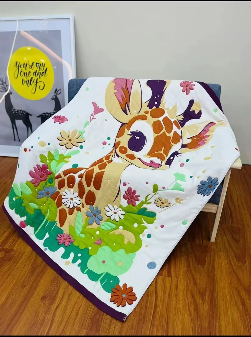 【一鹿有你】150*200cm精品纯棉多层加厚纱布面包被