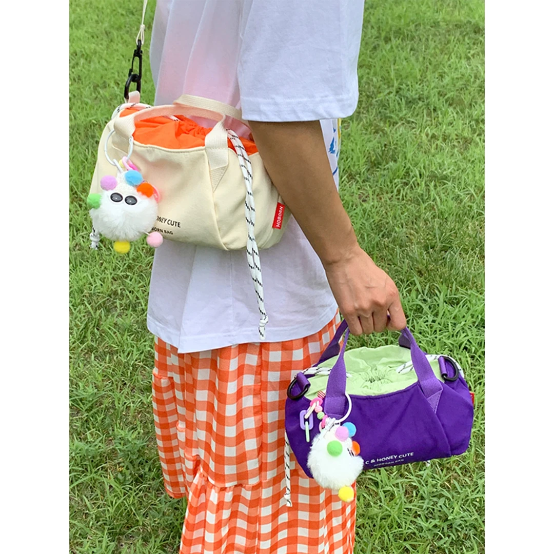 帆布包女夏天百搭2025新款休闲斜挎包韩版ins爆款手提上班小拎包