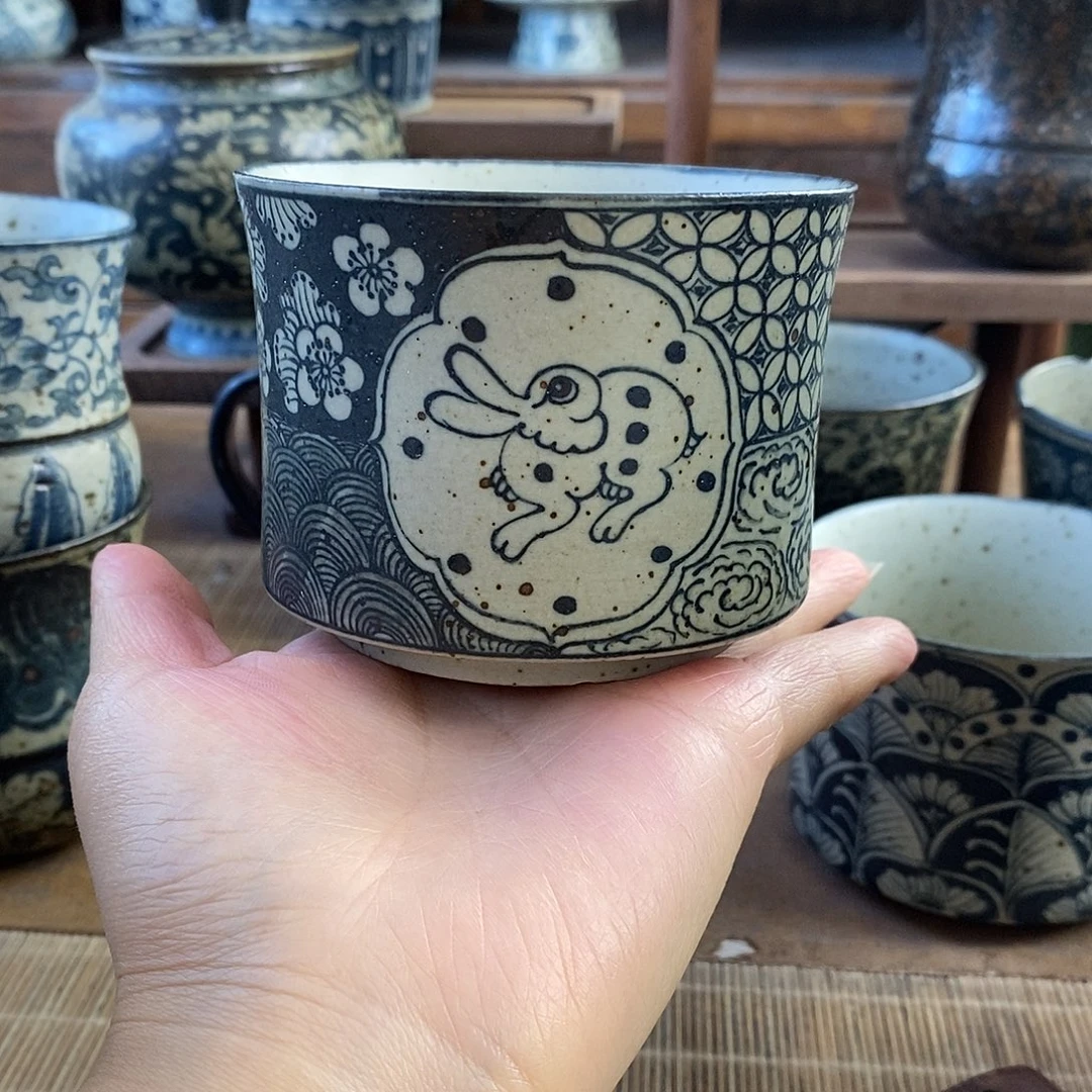 陶手工手绘青花高温陶瓷